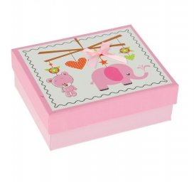 Коробка подарочная Слоник, розовая, 12 х 14 х 5 см
