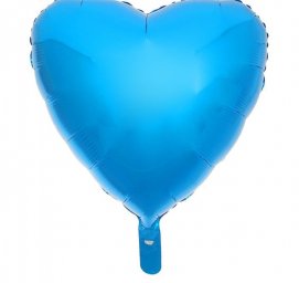 Шар фольгированный Сердце 18 Металл Синий брис ФМ