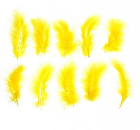 Набор перьев для декора 10 шт, размер 1 шт 102 цвет желтый