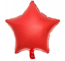 Шар фольгированный Звезда 18 Металл Красный брис ФМ